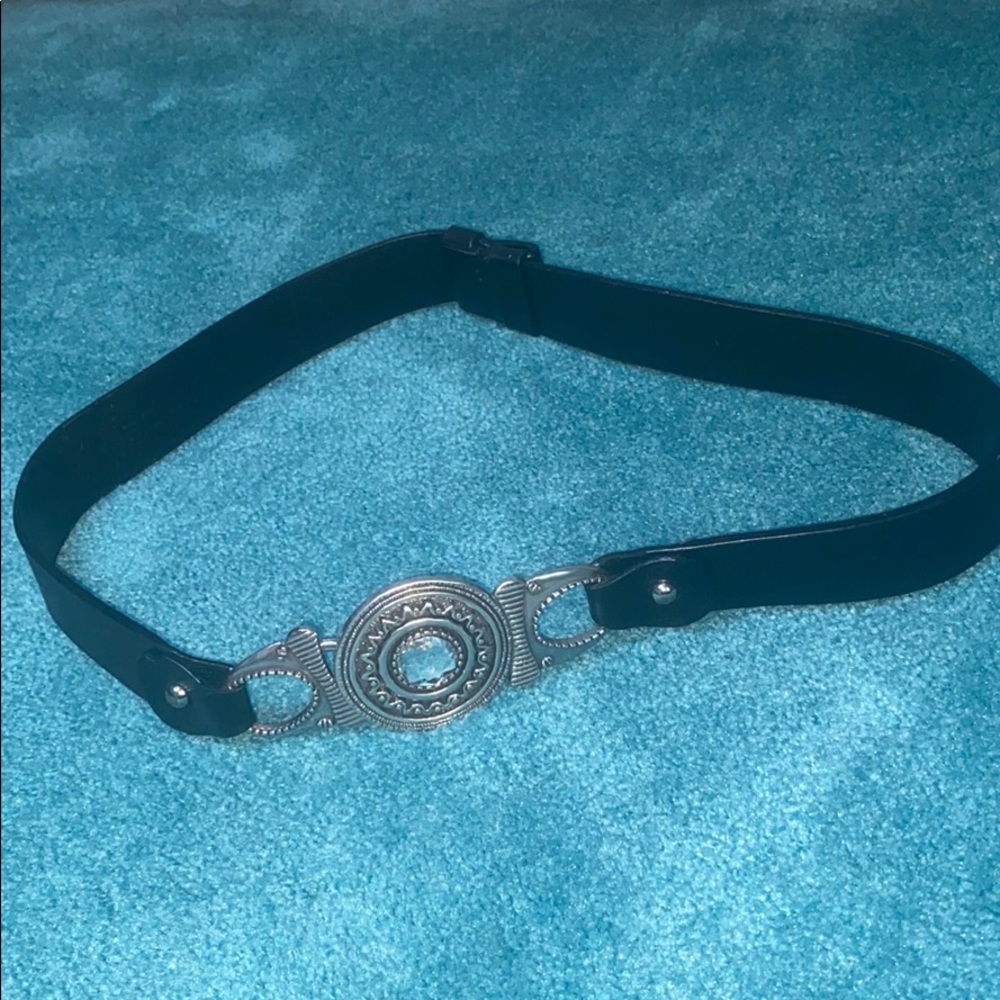 Lightly worn belt genuine leather black